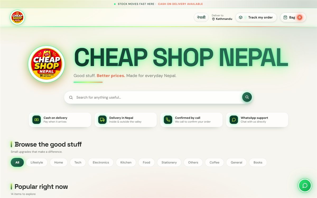 Cheap Shop Nepal online store